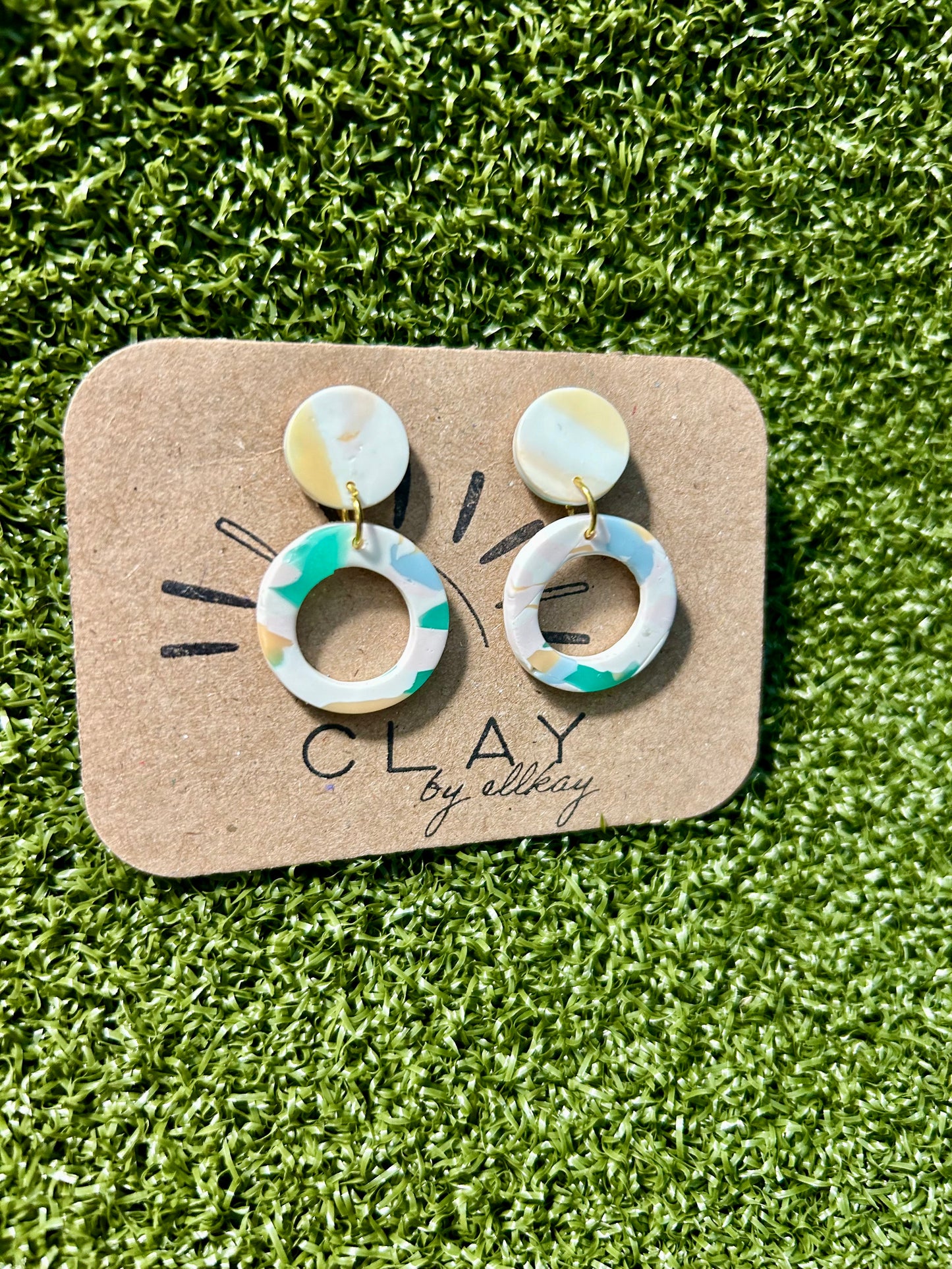 OL14 OPAL Medium Hollow Circle Drops