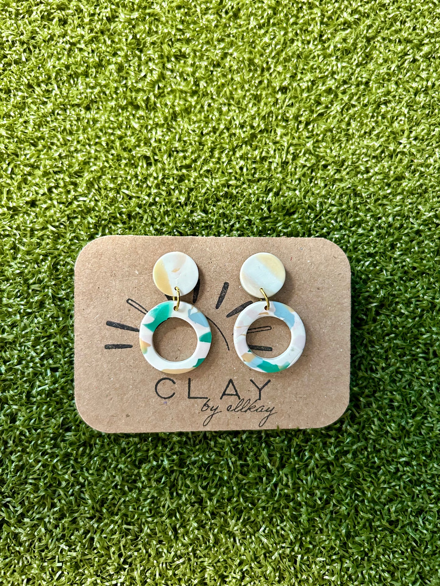 OL14 OPAL Medium Hollow Circle Drops