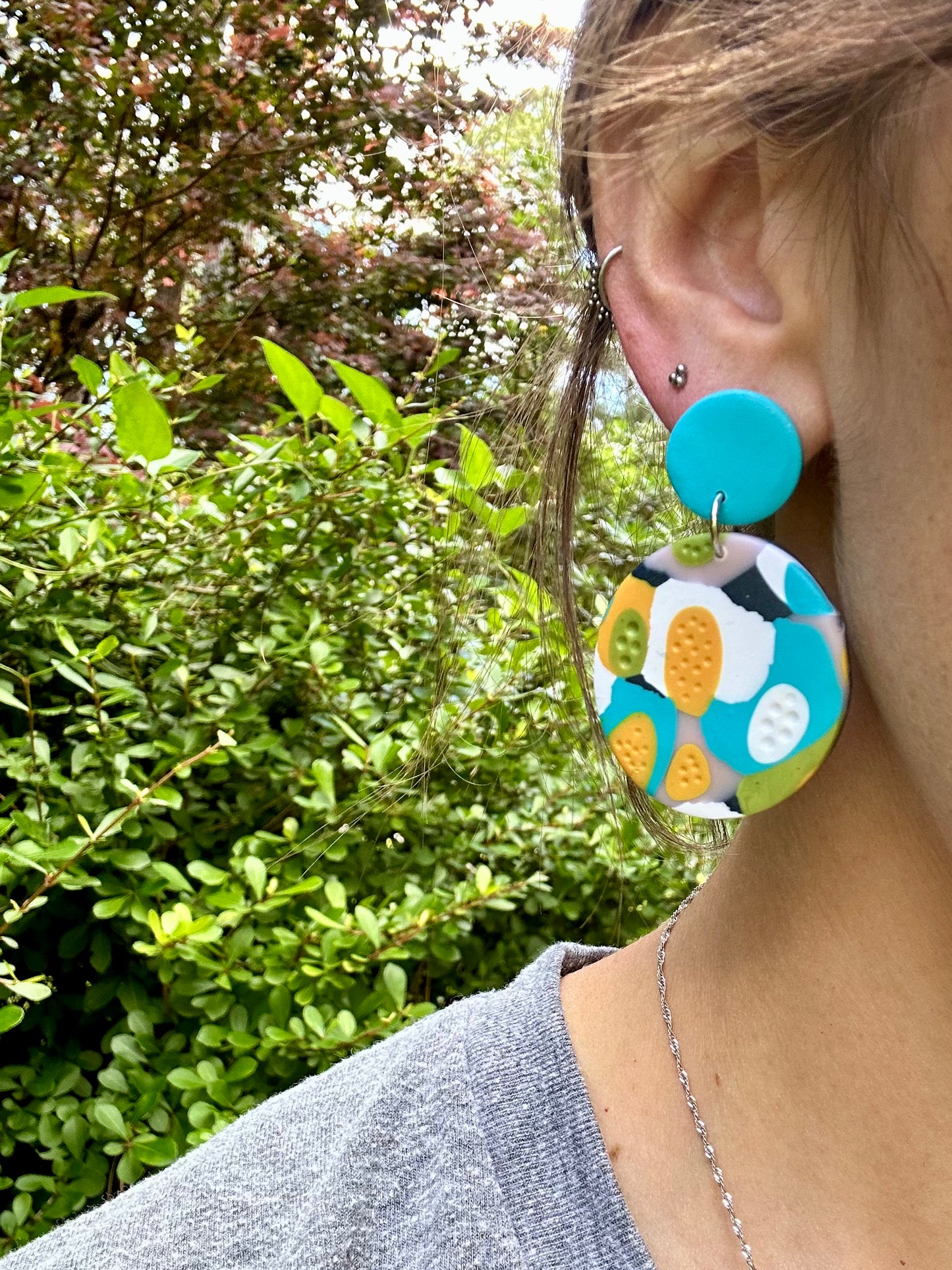 B2 BLOOM XLarge Circle Statement with Studs